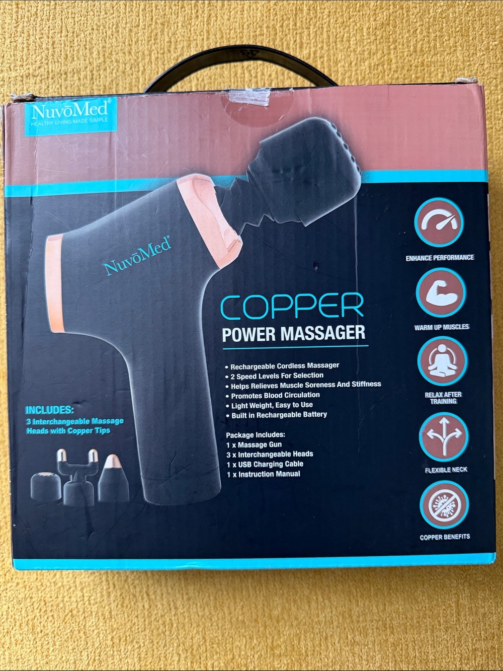 Copper Power Massager - Black and Copper - Picture 2 of 2